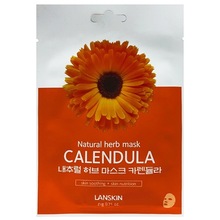 Lan Skin, Тканевая маска с экстрактом календулы - Сalendula natural herb mask