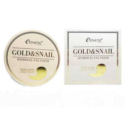 ESTHETIC HOUSE, Восстанавливающие патчи для глаз с Золотом и улиткой - Gold & snail hydrogel eye
