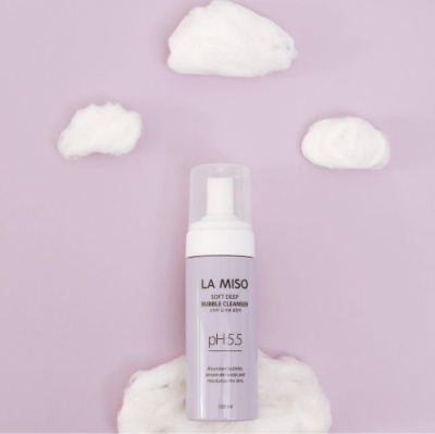 LA MISO, Мягкая кислородная пенка для глубокого очищения PH 5.5 - Soft deep bubble