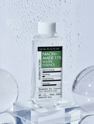 Derma Factory, Осветляющая эссенция-тонер с ниацинамидом - Niacinamide 11% Water Essence