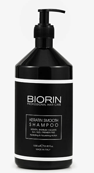 Biorin, Шампунь с кератином "Питание и увлажнение" - Keratin smooth shampoo, 1000 ml