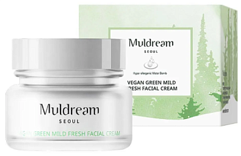 Muldream, Успокаивающий крем для чувствительной кожи - Green Mild Fresh Facial cream