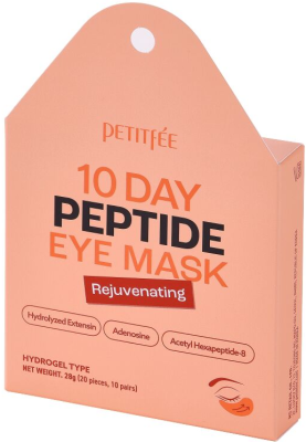 PETITFEE, Гидрогелевые патчи с комплексом пептидов - 10 Day Peptide Eye Mask Rejuvenating