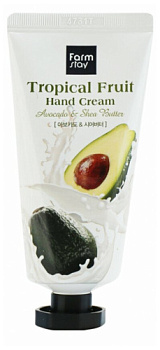 FarmStay, Крем для рук с авокадо и маслом ши - Tropical Fruit Hand Cream avocado