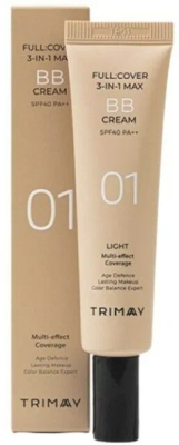 TRIMAY, Многофункциональный BB-крем - Full Cover 3-in-1 Max BB Cream SPF40 PA++ 01