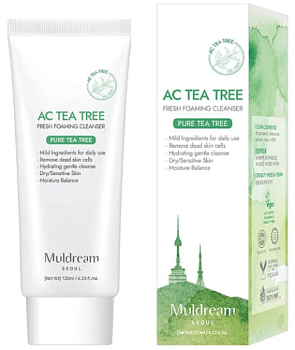 Muldream, Успокаивающая пенка с экстрактом чайного дерева - AC TeaTree Fresh Foaming Cleanser