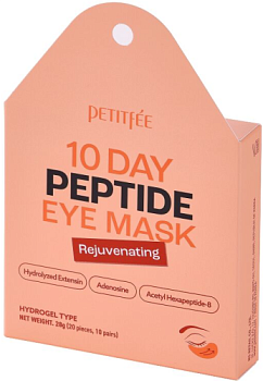 PETITFEE, Гидрогелевые патчи с комплексом пептидов - 10 Day Peptide Eye Mask Rejuvenating