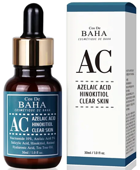 Cos De Baha, Сыворотка против акне - Azelaic Acid Hinikitiol clear skin