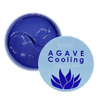 PETITFEE, Охлаждающие гидрогелевые патчи с экстрактом агавы - Agave cooling hydrogel eye patch