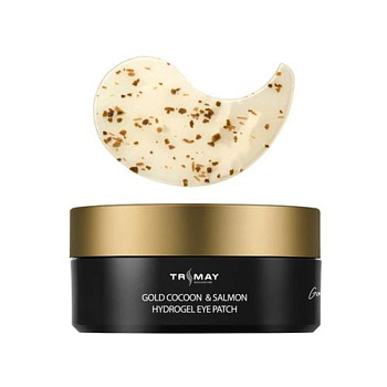 TRIMAY, Универсальные патчи с икрой лосося и протеинами шелкопря - Gold cocoon & salmon hydrogel eye