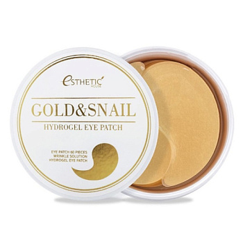 ESTHETIC HOUSE, Восстанавливающие патчи для глаз с Золотом и улиткой - Gold & snail hydrogel eye